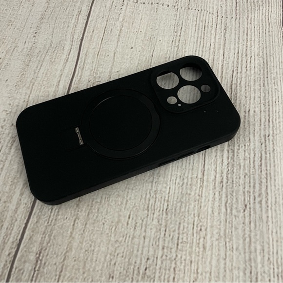 Black iPhone 16 Case With Stand - Picture 3 of 4